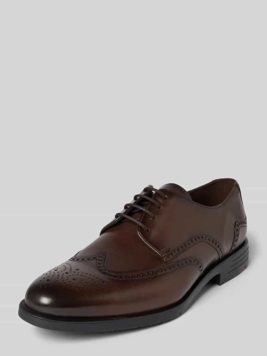 Zdjęcie produktu Buty derby ze skóry model ‘EEZY’ Lloyd Ciemnobrązowy