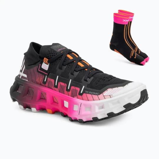 Zdjęcie produktu Buty do biegania + skarpety X-Bionic Terraskin X00/C x black/x white/fluo pink