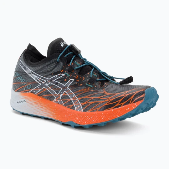Zdjęcie produktu Buty do biegania damskie ASICS Fujispeed black / nova orange Szary