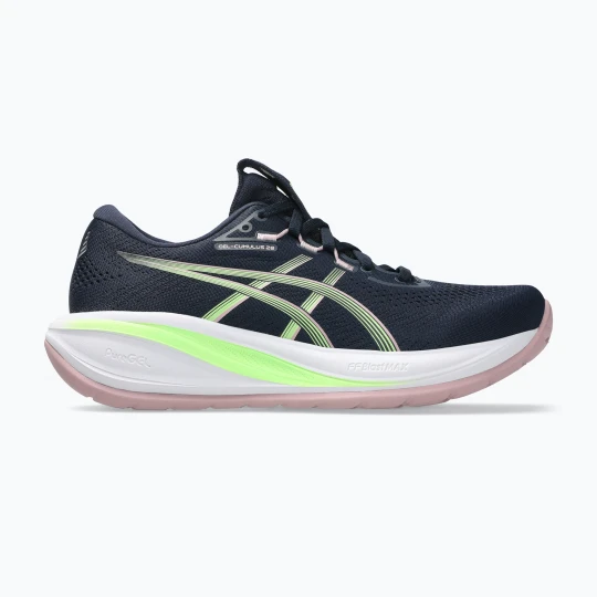 Zdjęcie produktu Buty do biegania damskie ASICS Gel-Cumulus 28 midnight/illuminate green Granatowy
