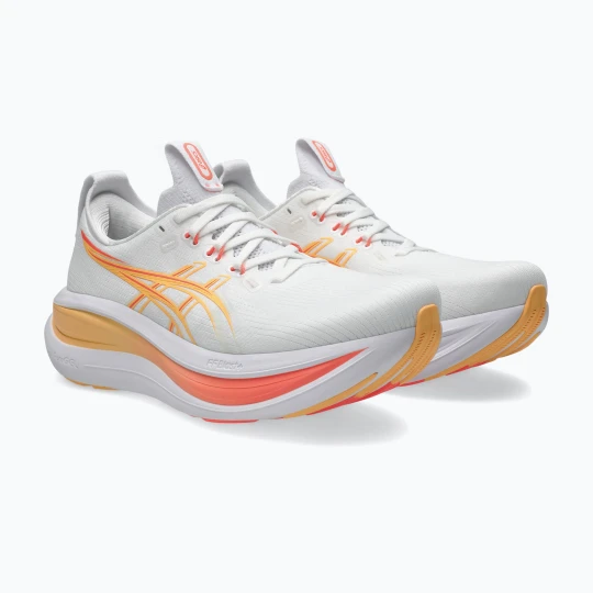 Zdjęcie produktu Buty do biegania damskie ASICS Gel-Nimbus 28 white / sun coral