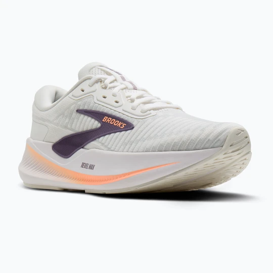 Zdjęcie produktu Buty do biegania damskie Brooks Revel Max brightwhite/mulledgrape/peach