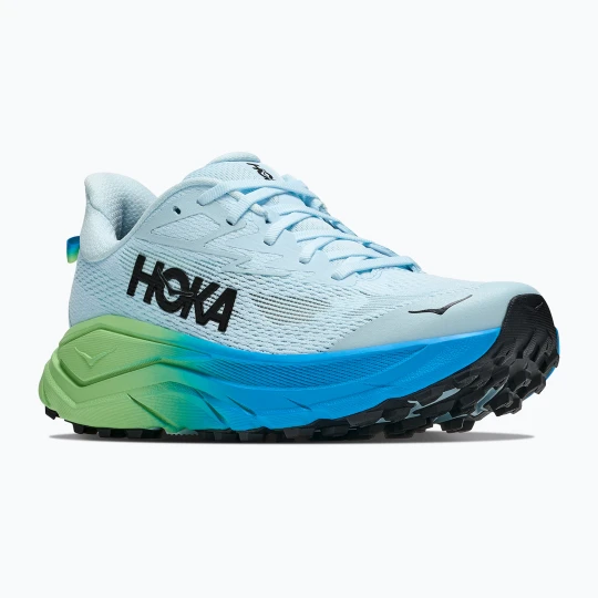 Zdjęcie produktu Buty do biegania damskie HOKA Challenger 8 Wide glimmering blue / tart apple