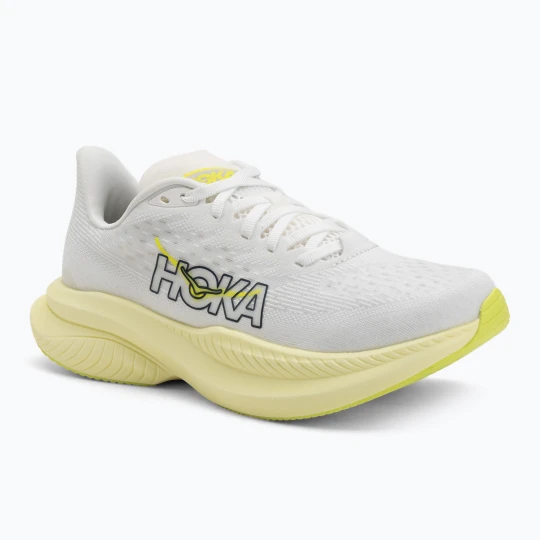 Zdjęcie produktu Buty do biegania damskie HOKA Mach 6 white / neon hoka citrus