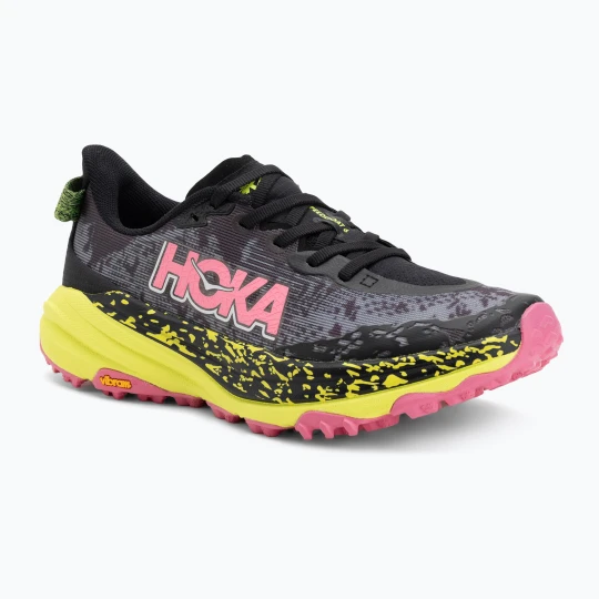 Zdjęcie produktu Buty do biegania damskie HOKA Speedgoat 6 black / neon rose