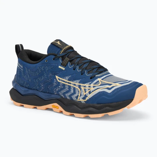 Zdjęcie produktu Buty do biegania damskie Mizuno Wave Daichi 8 estate blue / apricot ice / black Granatowy
