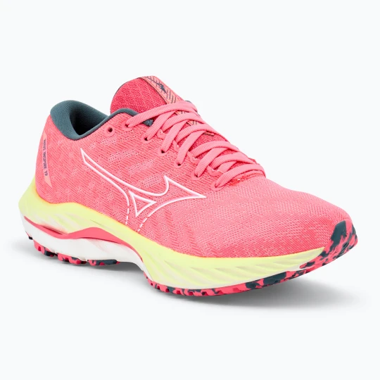 Zdjęcie produktu Buty do biegania damskie Mizuno Wave Inspire 19 hi vis pink / snow white / luminous