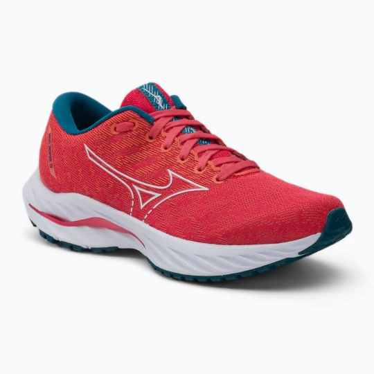 Zdjęcie produktu Buty do biegania damskie Mizuno Wave Inspire 19 parad pink/ white/ ink blue Czerwony