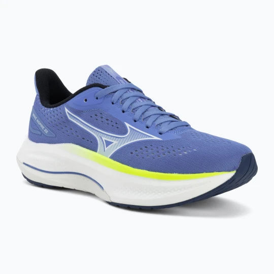 Zdjęcie produktu Buty do biegania damskie Mizuno Wave Inspire 22 ultramarine / white / lightning yellow Niebieski