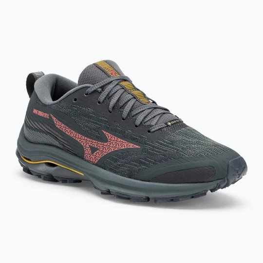 Zdjęcie produktu Buty do biegania damskie Mizuno Wave Rider GTX ebony / dubarry / citrus Szary