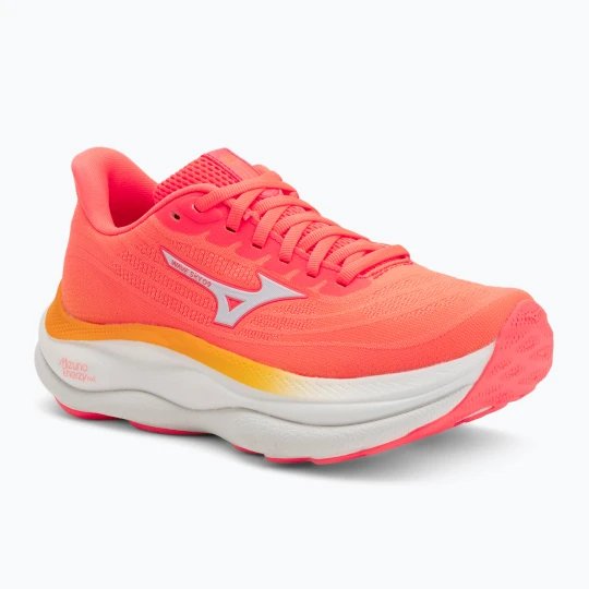 Zdjęcie produktu Buty do biegania damskie Mizuno Wave Sky 9 striking coral/baseball white/citrus Pomarańczowy