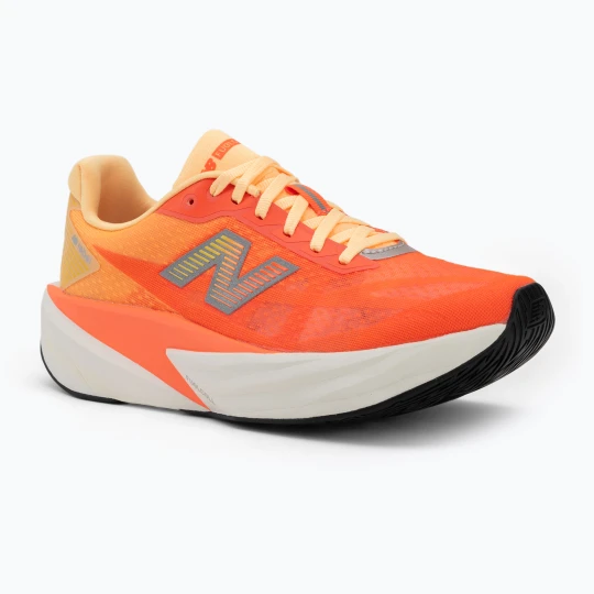 Zdjęcie produktu Buty do biegania damskie New Balance FuelCell Rebel V5 tangerine heat/silver metallic Pomarańczowy