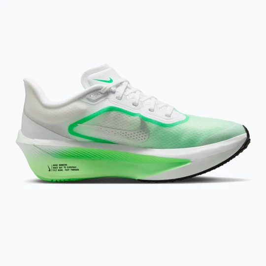 Zdjęcie produktu Buty do biegania damskie Nike Zoom Fly 6 white/illusion green/metallic silver