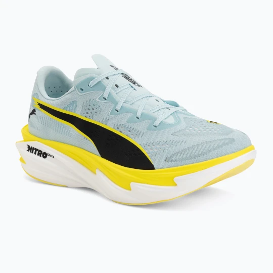 Zdjęcie produktu Buty do biegania damskie Puma Deviate Nitro Elite 4 fresh water/lemon crush/puma black Niebieski