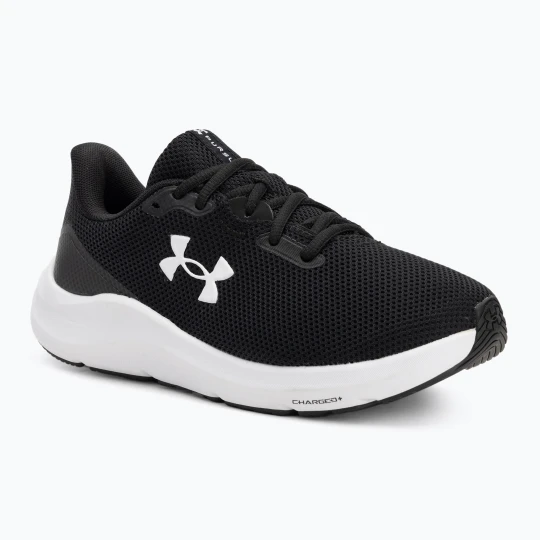 Zdjęcie produktu Buty do biegania damskie Under Armour Charged Pursuit 4 black / black / white