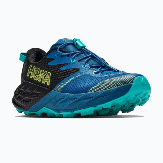 Zdjęcie produktu Buty do biegania dziecięce HOKA Speedgoat 7 black / night glow blue