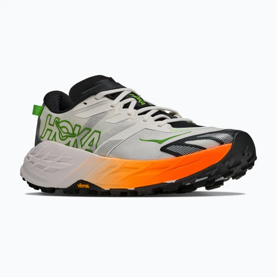 Zdjęcie produktu Buty do biegania męskie HOKA Speedgoat 7 frost / neon tangerine Biały