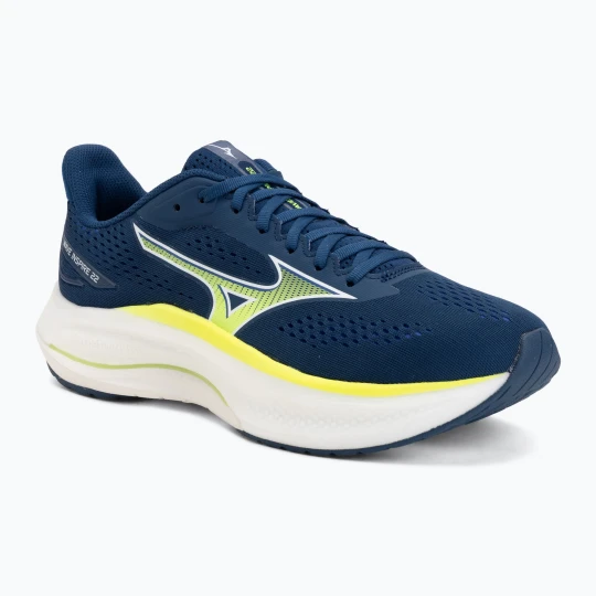 Zdjęcie produktu Buty do biegania męskie Mizuno Wave Inspire 22 estate blue/lightning yellow