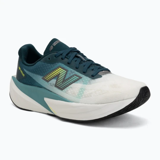 Zdjęcie produktu Buty do biegania męskie New Balance FuelCell Rebel V5 medusa green / faded teal Biały