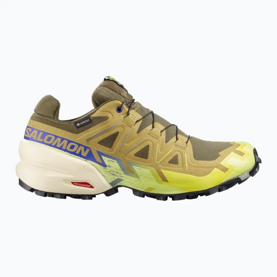 Zdjęcie produktu Buty do biegania męskie Salomon Speedcross 6 GTX grape leaf/aspargus green Brązowy