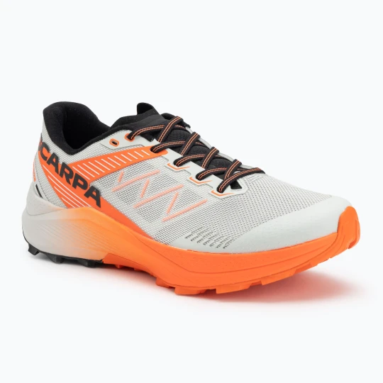 Zdjęcie produktu Buty do biegania męskie SCARPA Spin Ultra 2 ice/orange fluo Biały