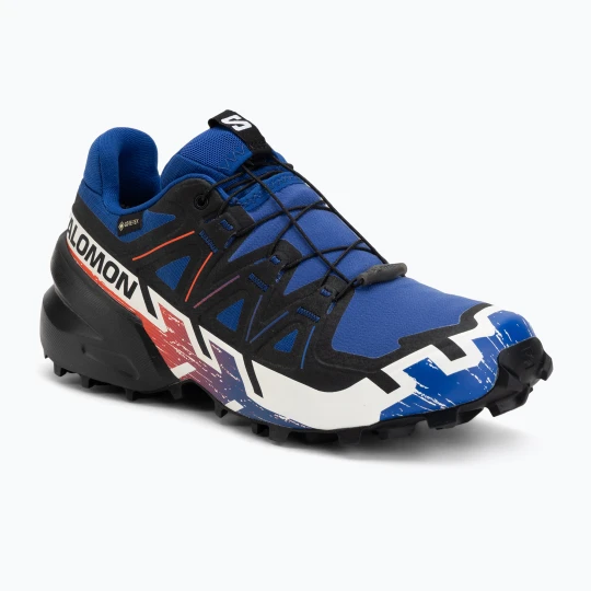 Zdjęcie produktu Buty do biegania Salomon Speedcross 6 GTX surf the web / fiery red / white Niebieski