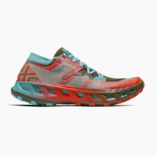 Zdjęcie produktu Buty do biegania + skarpety X-Bionic Terraskin X02 burnt red / aqua / dark kaki