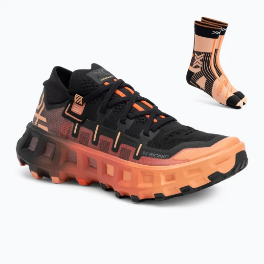 Zdjęcie produktu Buty do biegania + skarpety X-Bionic Terraskin X01 x black / dark peach / fresh peach