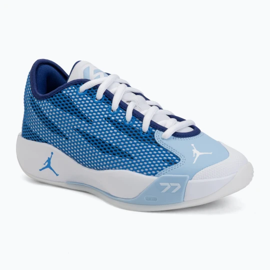 Zdjęcie produktu Buty do koszykówki dziecięce Jordan Luka 77 GS Jr white / signal blue / psychic blue