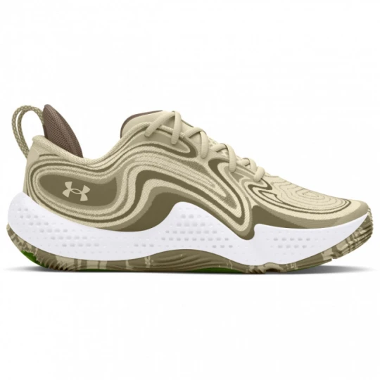 Zdjęcie produktu Buty do koszykówki uniseks Under Armour UA Spawn 6 Camo - beżowe