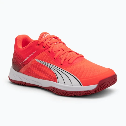 Zdjęcie produktu Buty do piłki ręcznej PUMA Accelerate Turbo glowing red / white / dark crimson / black