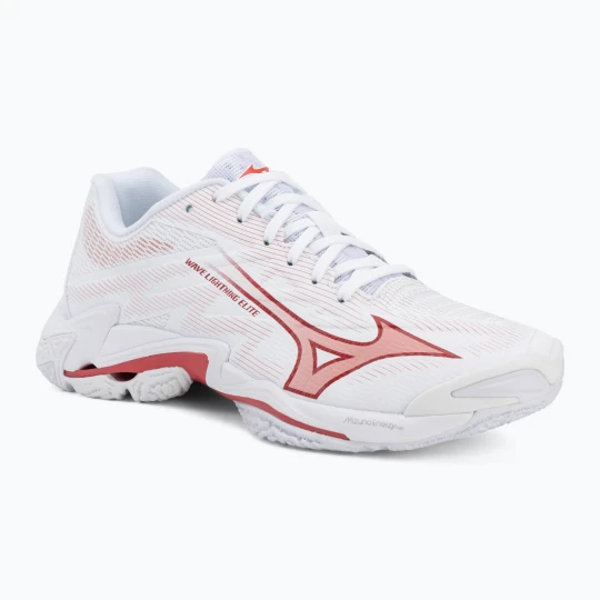 Zdjęcie produktu Buty do siatkówki damskie Mizuno Wave Lightning Elite white/rose elegance/lava falls
