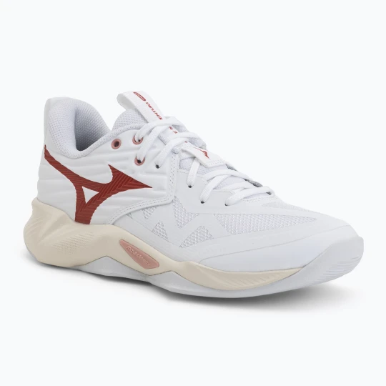 Zdjęcie produktu Buty do siatkówki damskie Mizuno Wave Momentum Pro white/rose elegance/lava falls