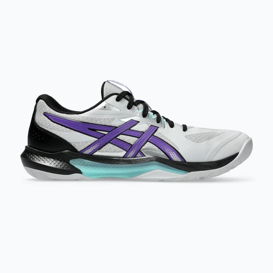 Zdjęcie produktu Buty do siatkówki męskie ASICS Gel-Tactic 13 concrete/radiant amethyst Biały