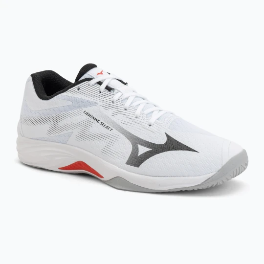 Zdjęcie produktu Buty do siatkówki Mizuno Lightning Select white/black/fiery red