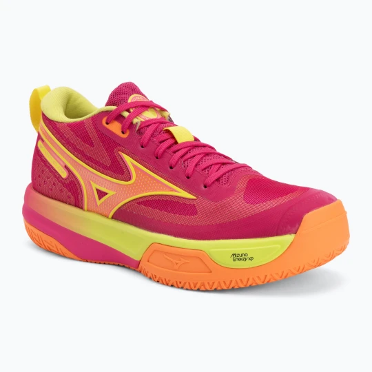 Zdjęcie produktu Buty do siatkówki Mizuno Neo Jump pink tetra/fortune yellow/light