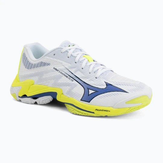 Zdjęcie produktu Buty do siatkówki Mizuno Wave Lightning Elite white / lighting yellow / dazzling blue