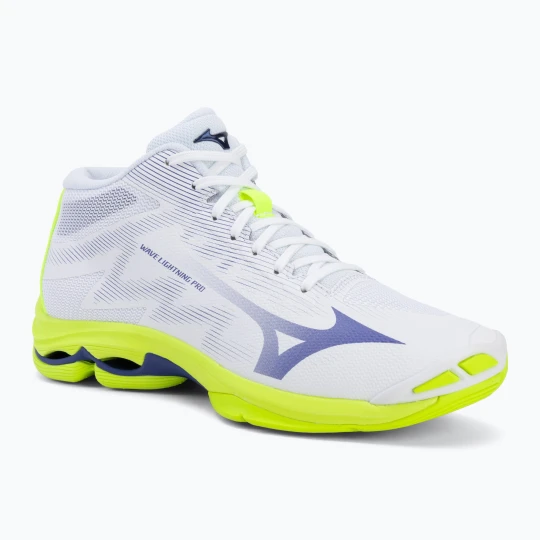 Zdjęcie produktu Buty do siatkówki Mizuno Wave Lightning Pro Mid white/lighting yellow/dazzling blue