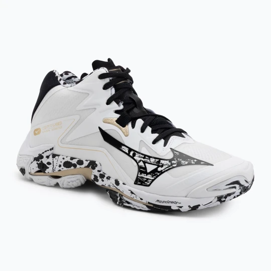 Zdjęcie produktu Buty do siatkówki Mizuno Wave Lightning Z8 Mid white/black/ge gold