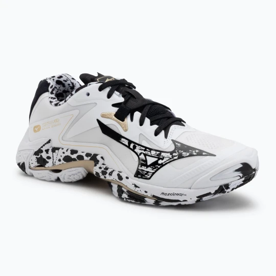 Zdjęcie produktu Buty do siatkówki Mizuno Wave Lightning Z8 white / black / ge gold