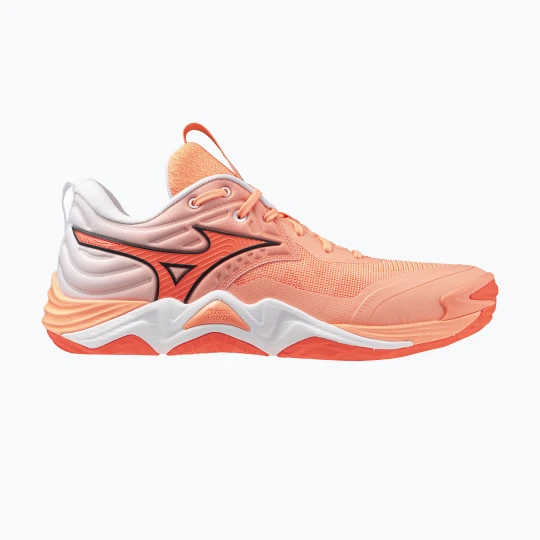 Zdjęcie produktu Buty do siatkówki Mizuno Wave Momentum Elite flamingo coral / lava orange / white