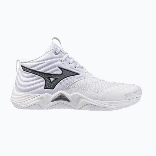 Zdjęcie produktu Buty do siatkówki Mizuno Wave Momentum Elite Mid white / metallic gray / black