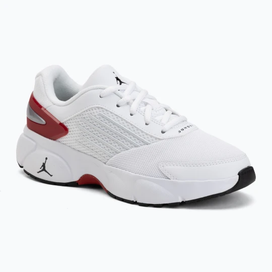 Zdjęcie produktu Buty dziecięce Jordan Trunner Flow white / gym red / metallic silver / black