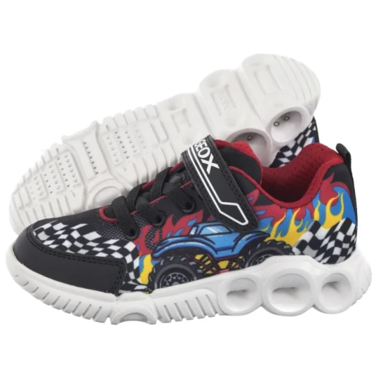 Zdjęcie produktu Buty J Wroom B. D -Pr.Mesh + Pr.Dbk Black / Red J55GAD 02ACE C0048 (GE205-a) Geox