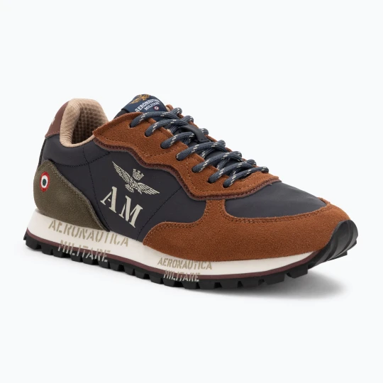 Zdjęcie produktu Buty męskie Aeronautica Militare 252SC0320UPL00313 blu navy / brown Pomarańczowy