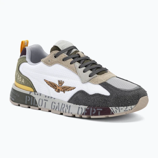 Zdjęcie produktu Buty męskie Aeronautica Militare SC0276UCT03546 off white / verde / marrone / grigio