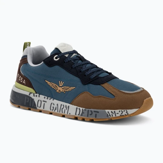 Zdjęcie produktu Buty męskie Aeronautica Militare SC0276UCT04327 avio / brown Niebieski