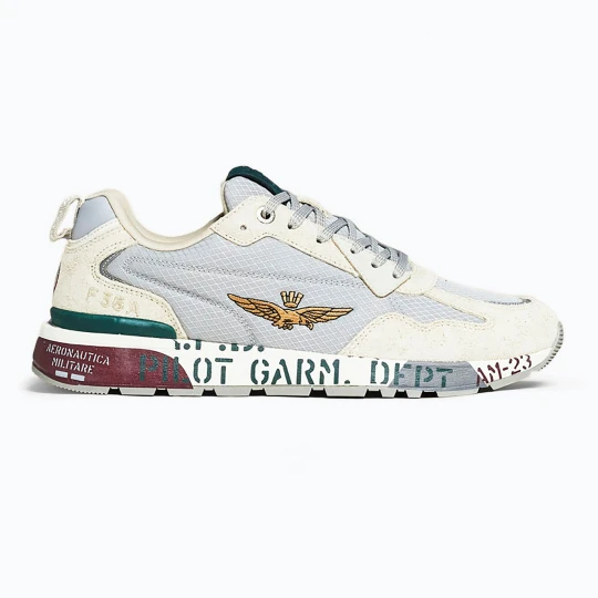 Zdjęcie produktu Buty męskie Buty Aeronautica Militare 262SC0276UCT03546 Furry grigio / ghiaccio Biały