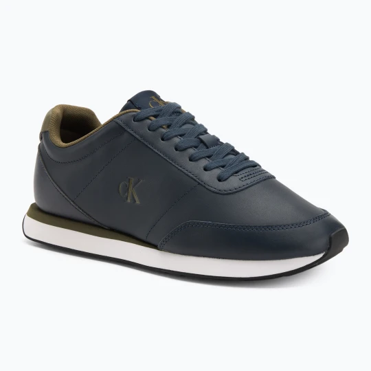 Zdjęcie produktu Buty męskie Calvin Klein YM0YM01355 Retro Runner Essential Leather navy / capers Granatowy
