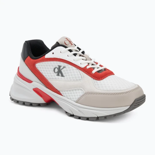Zdjęcie produktu Buty męskie Calvin Klein YM0YM01379 Hike Runner Mesh MIX bright white / grey / flame scarlet